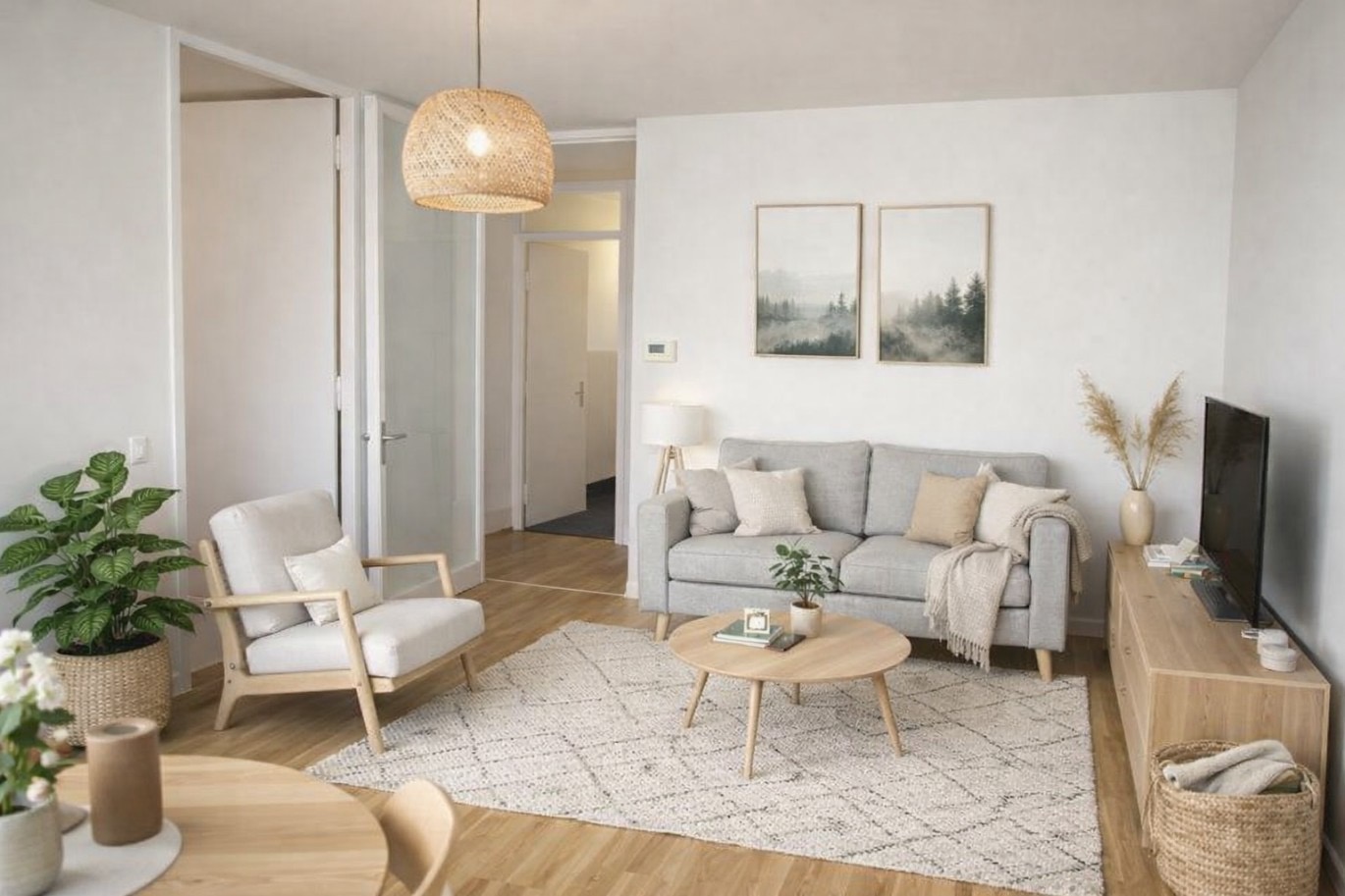 Hell eingerichtete 2-Zimmer-Wohnung – Beispielobjekt